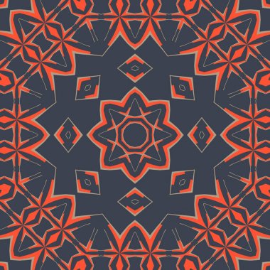 Süs baskı kartı kapak Mandala resmi