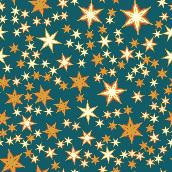 Many Stars Seamless Print — Stock Vector