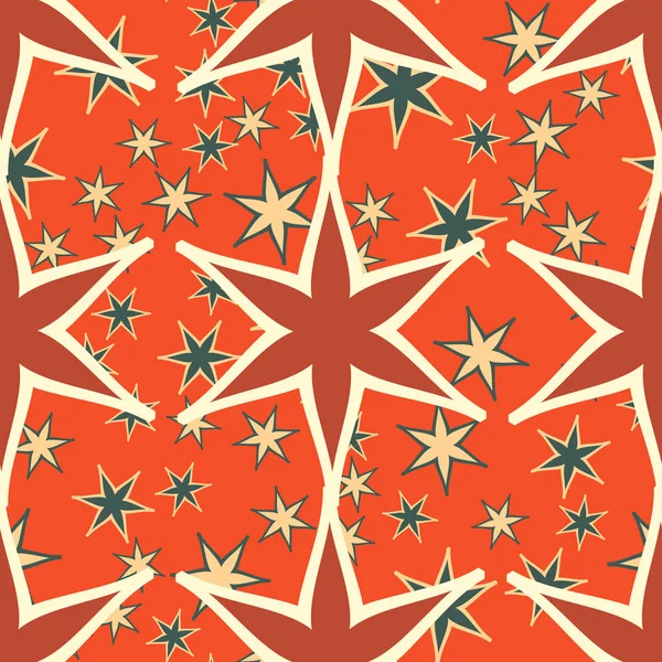 Оранжевые бесшовные звёзды — стоковый вектор