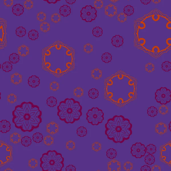 Formen Mandala geometrische nahtlose Muster. Hintergrundtextur in Farbe wiederholen. stilvolle Vektor-Illustration drucken. — Stockvektor