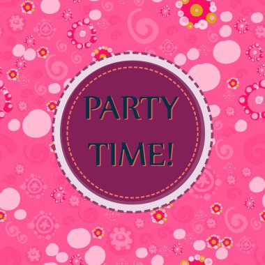 Zaman vektör seamless modeli elle çizilmiş Doodle elemanları - noktalar ile parti, nokta, spiral, çiçekler. Doğum günü partisi için Festival arka plan.