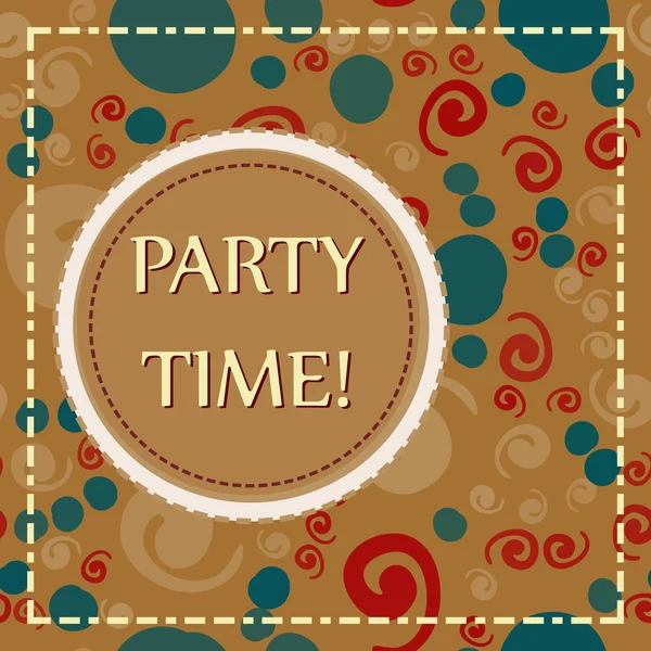 İçin davetiye, karnaval parti poster, çocukça tatil arka plan dekor kapsar. Parti zamanı geldi. Vektör çizim.