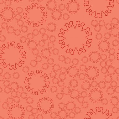 Sorunsuz terrcota çiçek mandala için baskı Tekstil, kumaş, boyama kitapları ve arka