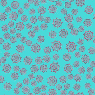 Tekstil, kumaş, boyama kitapları ve arka baskı için sorunsuz masmavi çiçek mandala