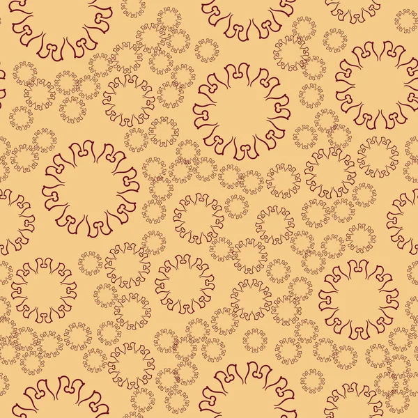 Tekstil, kumaş, boyama kitapları ve arka baskı için sorunsuz kına çiçek mandala