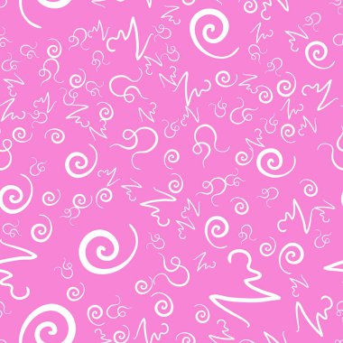 Sorunsuz pembe Swirls ve bukleler Yazdır