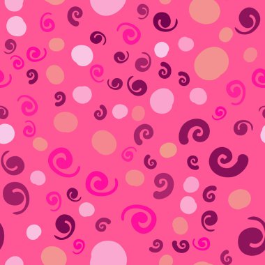 Elim vektör pembe soyut seamless modeli swirls.