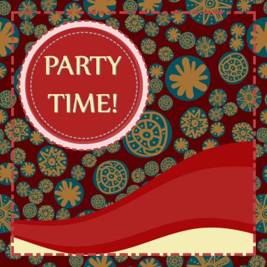 Yuvarlak çerçeve yazdırma parti zamanı