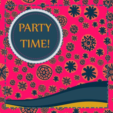 Çocuk stili yazdırma parti zamanı