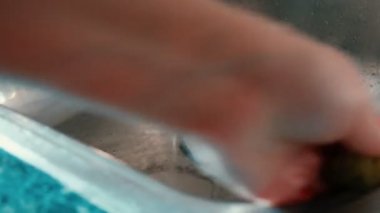 Kadın çamaşır bulaşık teknesi