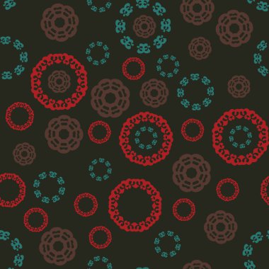 Tibetian mandalalar ile Seamless çok renkli modeli. İslam, Arapça, Farsça motifler. Kaleydoskop öğeleri. Kumaş, duvar kağıdı veya şal yazdırma