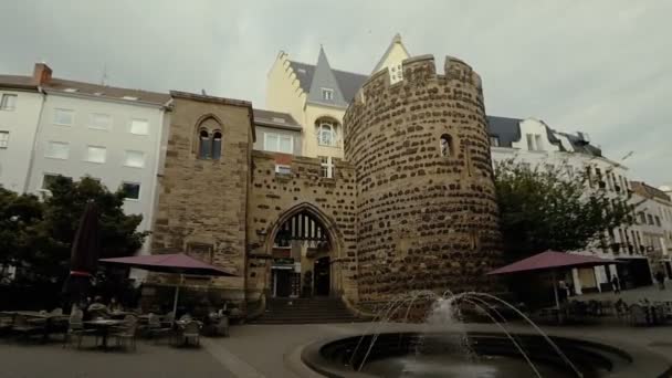 Bonn, Duitsland, 24 September 2017: Der Bottlerplatz weergave In het centrum van Bonn — Stockvideo