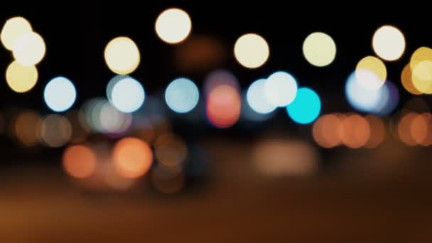 Luzes de trânsito abstrato desfocado — Vídeo de Stock