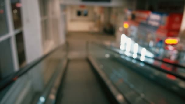 Escalator In Mall — Stock Video