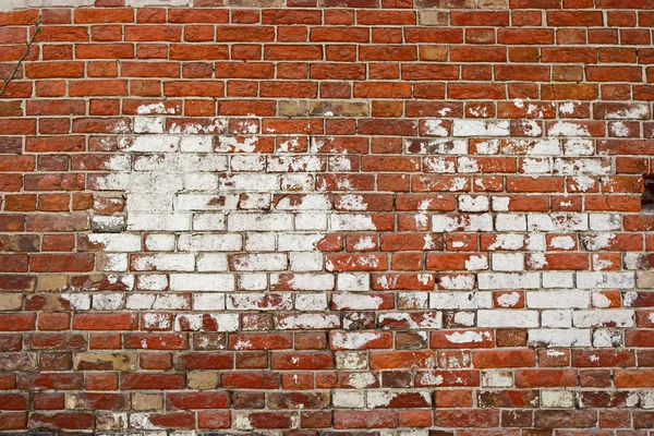 Ziegelwand im alten Stil für Textur oder Hintergrund. Vintage Backstein Wall Feame mit Platz für Text. — Stockfoto