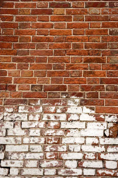 Mur en brique avec fond blanc. Vintage mur de briques feame avec chambre pour le texte . — Photo