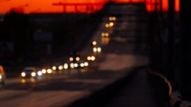 Üstgeçit Heights ufuk araba ışık ile üzerinde