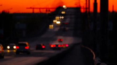 Defocused otomobil trafik