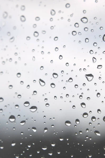 Drops of rain on the window, rainy day — Stock Photo, Image