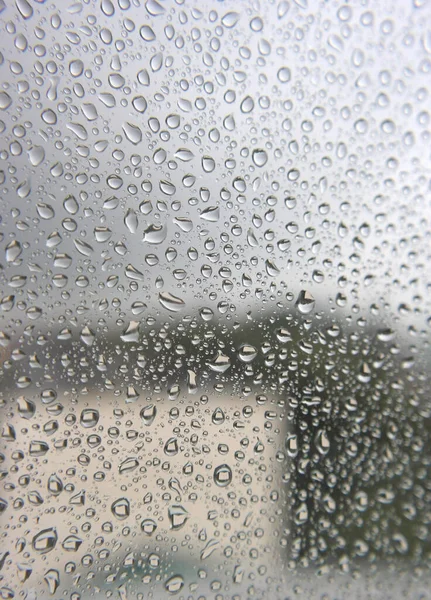 Gotas de chuva na janela — Fotografia de Stock