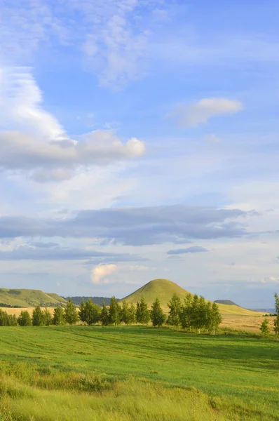 Paisagem de verão com montanha — Fotografia de Stock