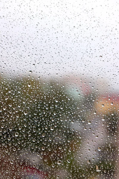 Gotas de chuva na janela — Fotografia de Stock