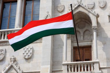 Budapeşte Macaristan bayrağı
