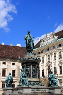 Hofburg Sarayı avlu, Viyana, Avusturya merkezinde eski bir İmparatorluk Saray Anıtı