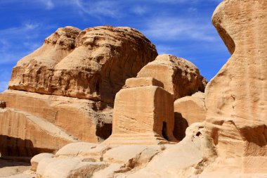 Kaya oluşumları nabatean city Petra Ürdün'de