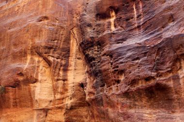 Siq, Petra, Ürdün'e giden dar geçit duvarları