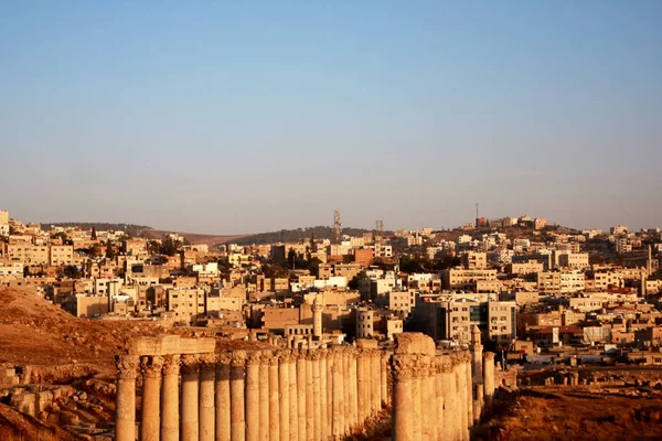 Romjai Római Város Gerasa Jerash Jordánia — Stock Fotó