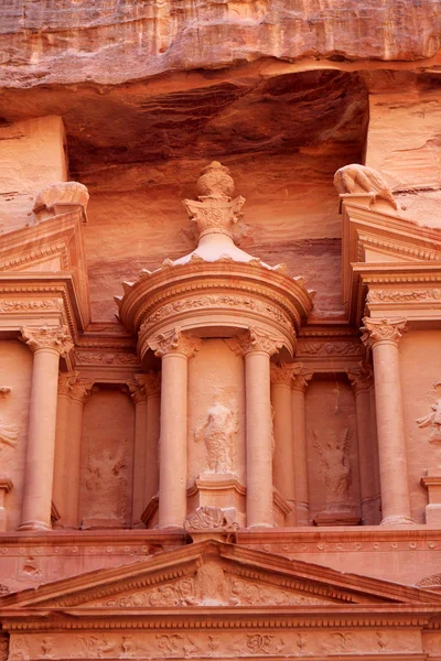 Templo Khazneh Antiga Cidade Árabe Reino Nabateano Petra Jordânia — Fotografia de Stock