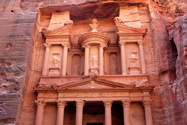 Templo Jazneh Antigua Ciudad Árabe Del Reino Nabatea Petra Jordania — Foto de Stock