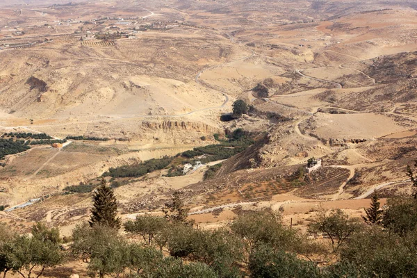 Пустеля Вид Гору Нево Йорданії — стокове фото