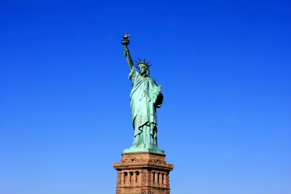 The Statue of Liberty on Liberty Island in New York Harbor in New York City, United States