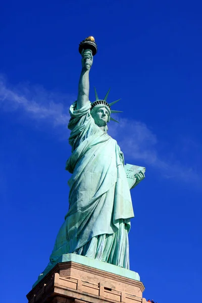 The Statue of Liberty on Liberty Island in New York Harbor in New York City, United States