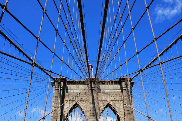 Brooklynský Most Přes East River New York City Usa — Stock fotografie