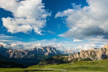 Dolomites Alps.Italy gün batımında