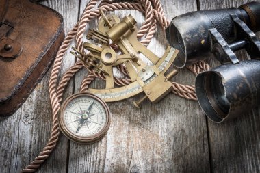 Pusula, sextant ve spyglass