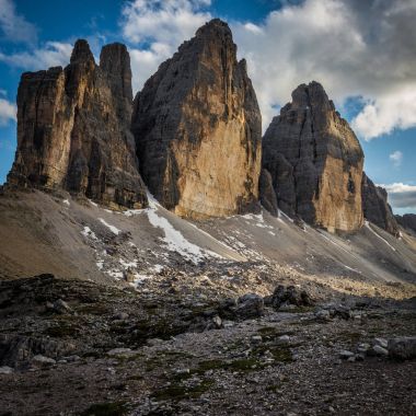 Tre Cime di Lavaredo. Dolomites alps. İtalya