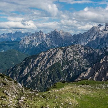 Tre Cime di Lavaredo. Dolomites alps. İtalya