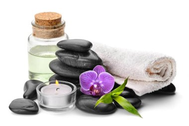 Spa konsept zen bazalt taşlarla