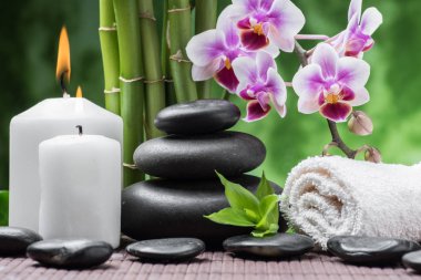 Spa konsept zen bazalt taşlarla