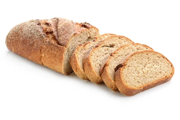 Fresh sliced bread on white — Stock Photo, Image