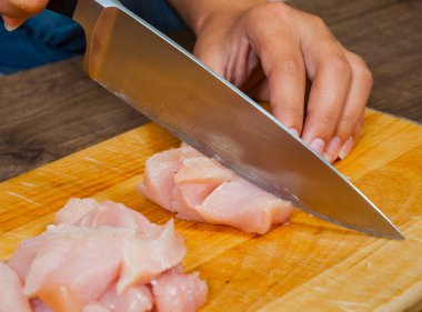 Bir gemide et kesme Şef