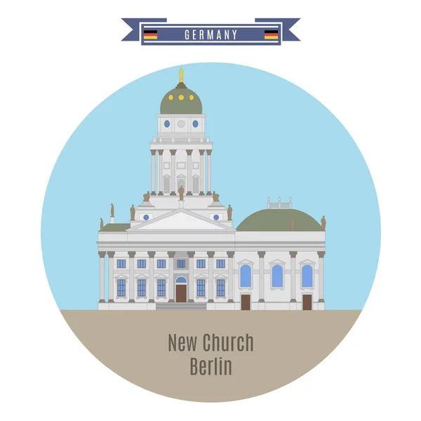 Új Church, Berlin, Németország — Stock Vector