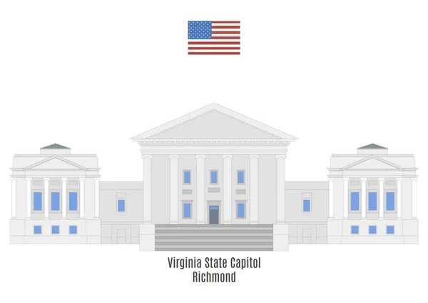 Capitole d'État de Virginie, Richmond — Image vectorielle