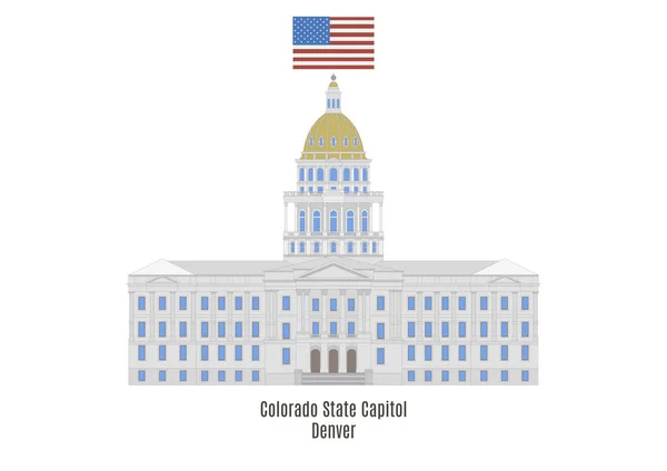 Edificio del Capitolio Estatal de Colorado, Denver — Vector de stock