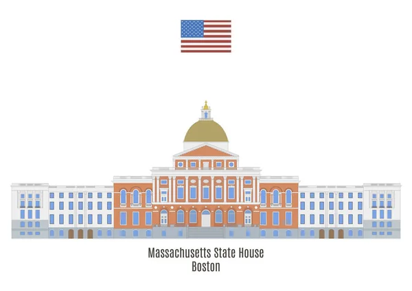 Massachusetts State House, Boston, United States of America — Stock Vector