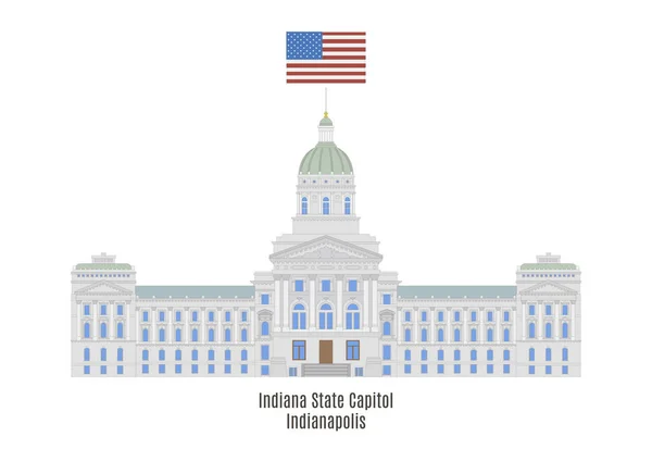 Дом штата Индиана, Индиана, Соединенные Штаты Америки — стоковый вектор
